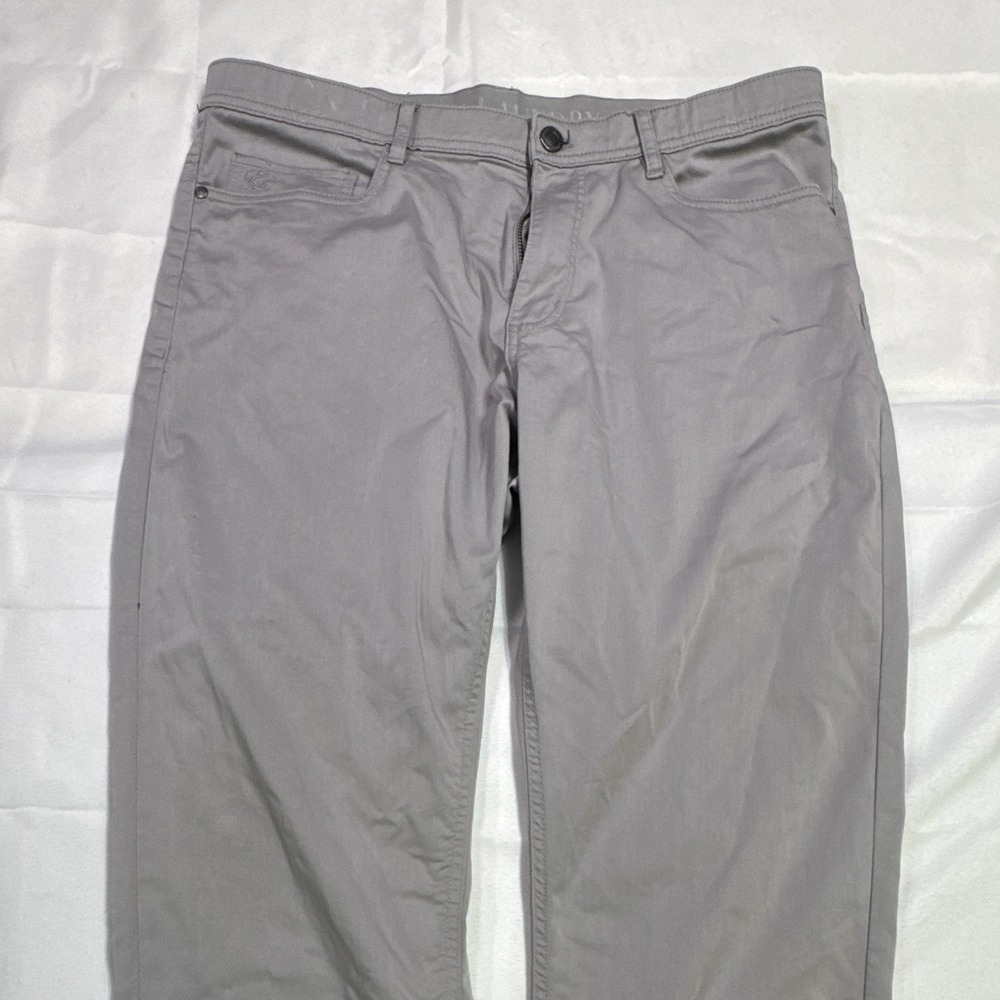 English Laundry Men's Gray Stretch 5-Pocket Pants Size 34x30 Cotton Blend Casual